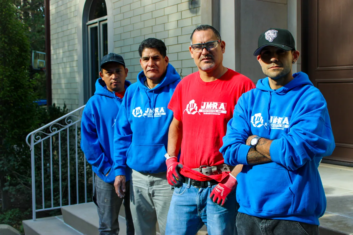 Part of the JMRA Construction crew on a job site